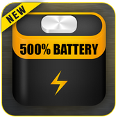 500% battery saver icon