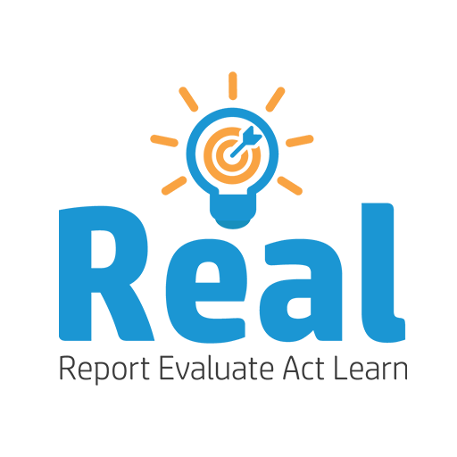 Real - Report Evaluate Act Learn icon