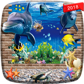 3D Aquarium Live Wallpaper أيقونة