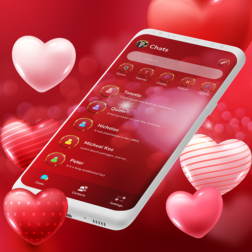 Red Love Theme Message - New Messenger icon