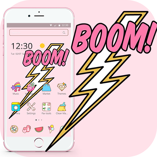 Pembe Serin Patlama Flash Tema icon