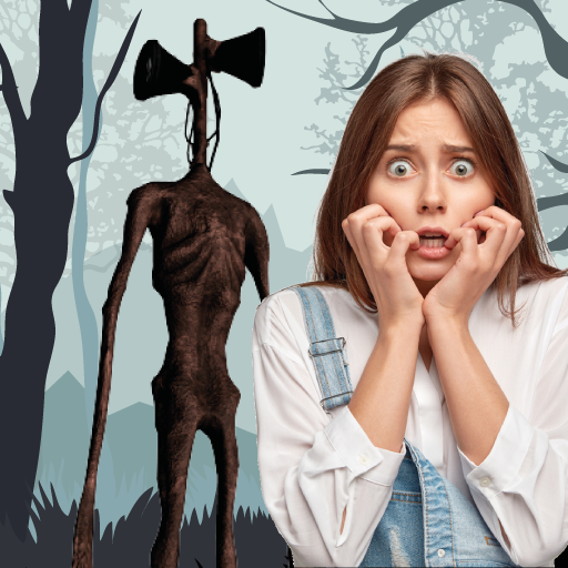 Siren head photo montage icon