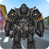 Futuristic Gorilla Robot Fight 3D icon
