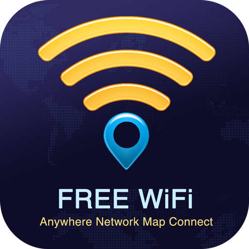 Free WIFI Connection Anywhere Network Map Connect icon