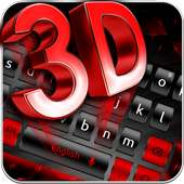 Tema del teclado rojo negro 3D