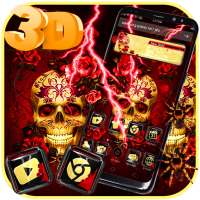 Skull Glass Tech 3D Theme 💀