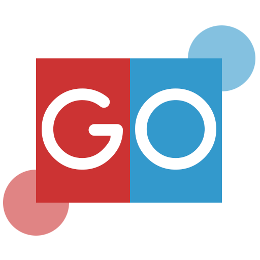 GO SMS THEME - Red Blue Shapes icon