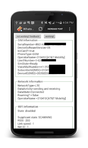 SIM Card Details screenshot 1