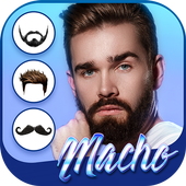 Macho Man Makeover App - Hairstyle Photo Editor icon