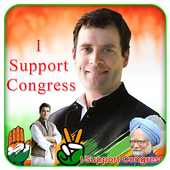 Congress Party Photo Frame Maker أيقونة