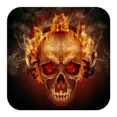 Fire Skull Theme for CM Launch icon