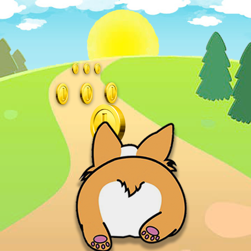 Running dog game: pug run competition icon