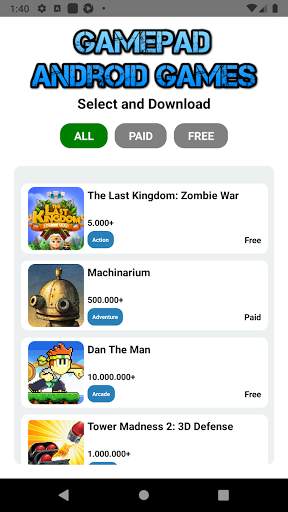 Gamepad Android Games Links screenshot 1