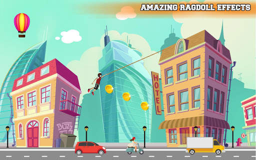 City bounce rope hero–Free offline adventure games screenshot 1