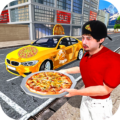 Pizza Delivery in Car icon
