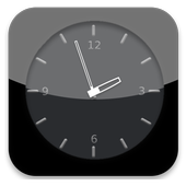 Black Analog Clock Widget App icon