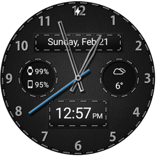 Black Leather HD Watch Face icon
