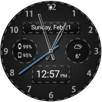 Black Leather HD Watch Face on 9Apps