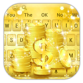 Gold Money Dollar Keyboard Theme icon