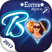 Lighting Text Photo Collage Frame icon