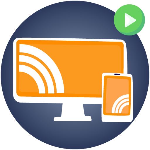 Screen mirroring: Connect phone to Smart TV icon