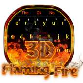 3D teclado de fuego rojo llameante on 9Apps