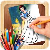 How to Draw Disney Princesses Characters on 9Apps