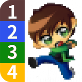 Color by Number - Ben 10 Pixel Art icon