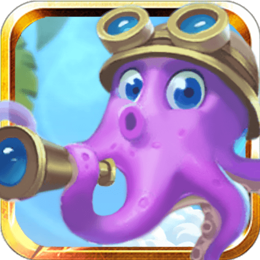 Happy fishing ground icon