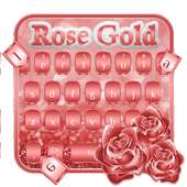 Rose Gold Silk Theme Keyboard