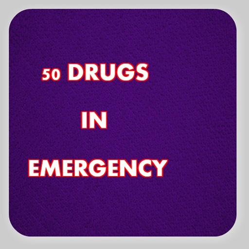 50 drugs in emergency icon