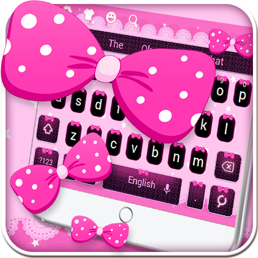 Pink Bow Keyboard Theme icon