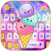 Galassia lcecream tastiera tema icon