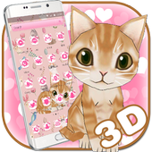 Cute cat live wallpaper theme icon