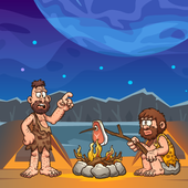 Caveman adventures in jungle icon
