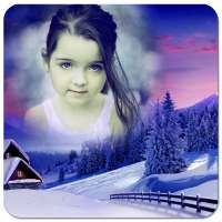 Snowfall photo frame