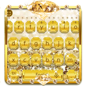 ikon Tema Keyboard Diamond Emas