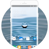 Theme for  Pixel3 Xl clear water drop wallpaper icon