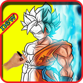 how to draw super saiyan go icon