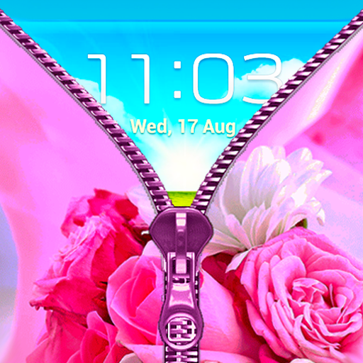 Pink Zipper Lock Screen icon