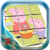 Slide Puzzle For Peppa Pig Jigsaw icon