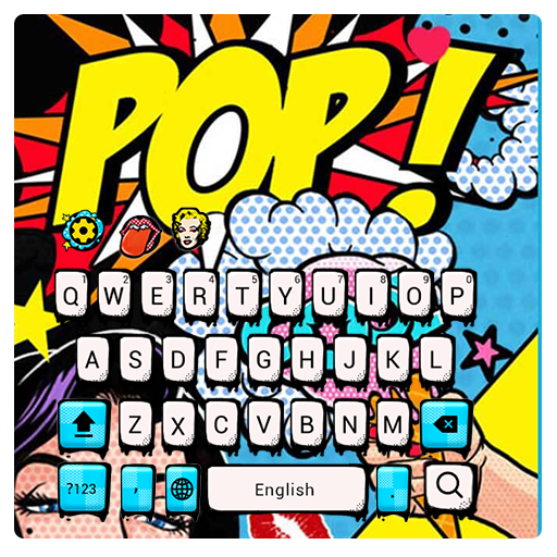 Pop style panda keyboard icon