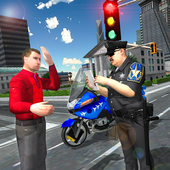 Traffic Cop 2018: Gangster City Police Bike Rider icon