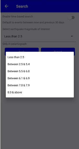EarthQuake screenshot 1