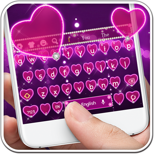 بيربل الحب الماس لوحة المفاتيح أيقونة