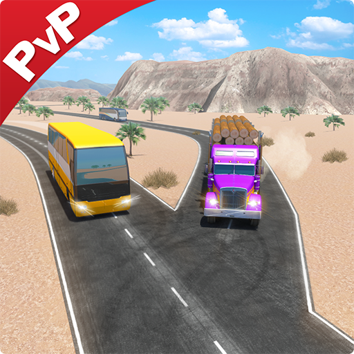Jeu de course de bus vs course de camion icon
