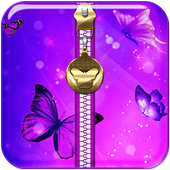 Butterfly Zipper Lock Screen icon