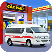 Ambulance Car Washing:Best Car Parking Game icon