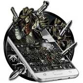 Dark Night Skull Gun Keyboard Theme on 9Apps