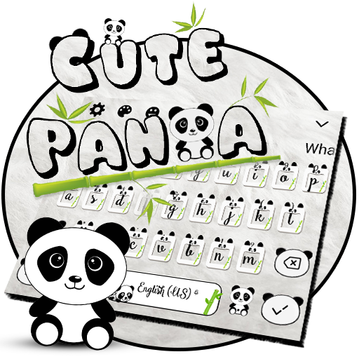Cute Panda Keyboard icon